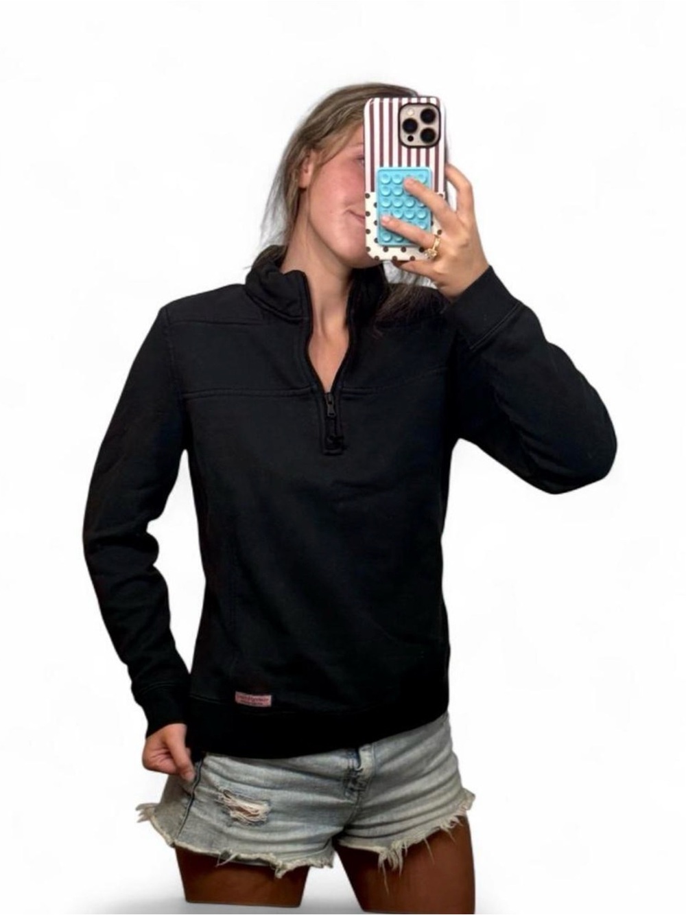 Vineyard Vines Women’s Medium Black Quarter-Zip Pullover
